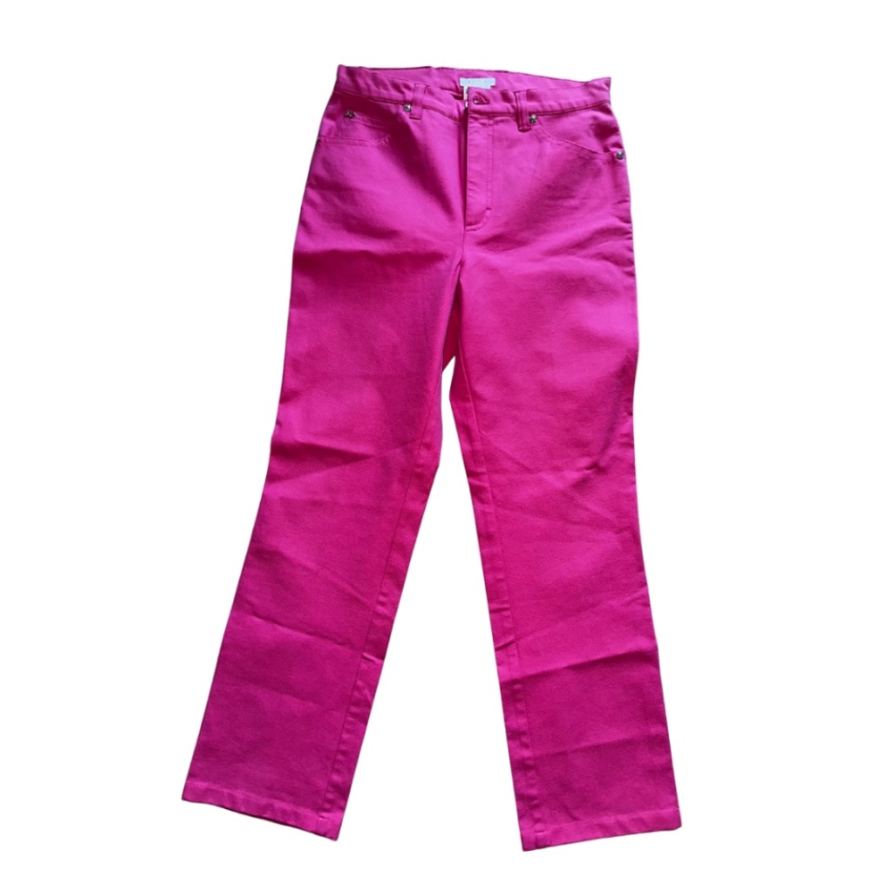 ESCADA BRIGHT PINK STRAIGHT DENIM JEANS SZ 36EU/27 INCH WAIST